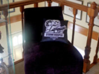 Stormtrooper cushion, Death Star light shade
