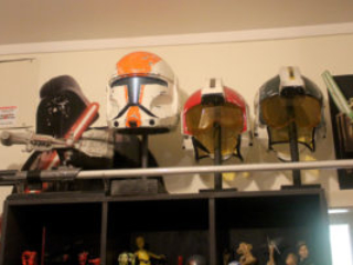 Helmets and lightsaber