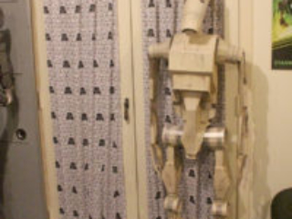 Cardboard Battle Droid, Star Wars curtains