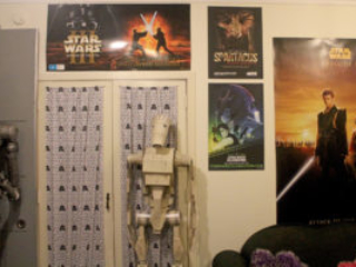 Cardboard Battle Droid, Star Wars curtains, posters