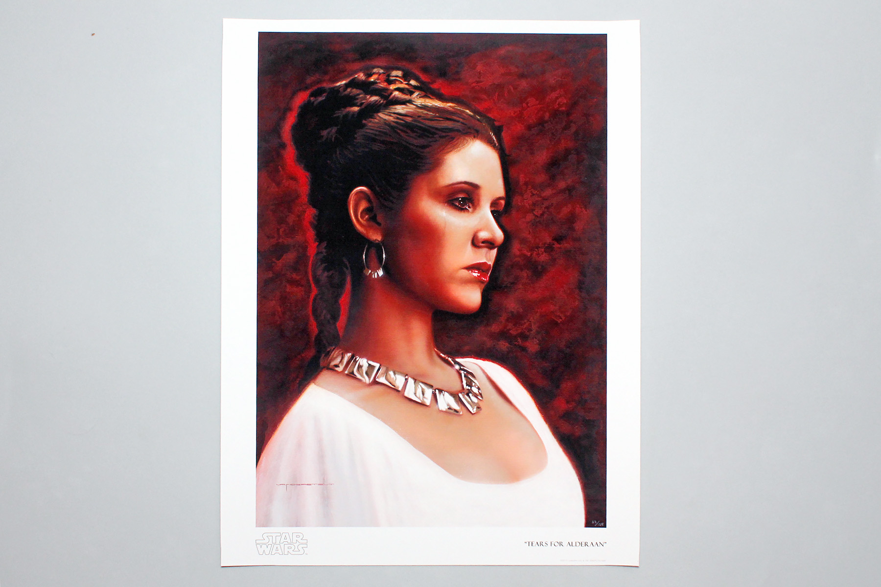 Princess Leia 'Tears For Alderaan' art print by Jerry Vanderstelt