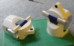 R2-D2 steel ankle + aluminium, resin, and timber components