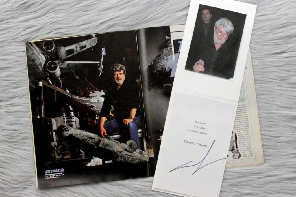 George Lucas Autograph and Time Magazine