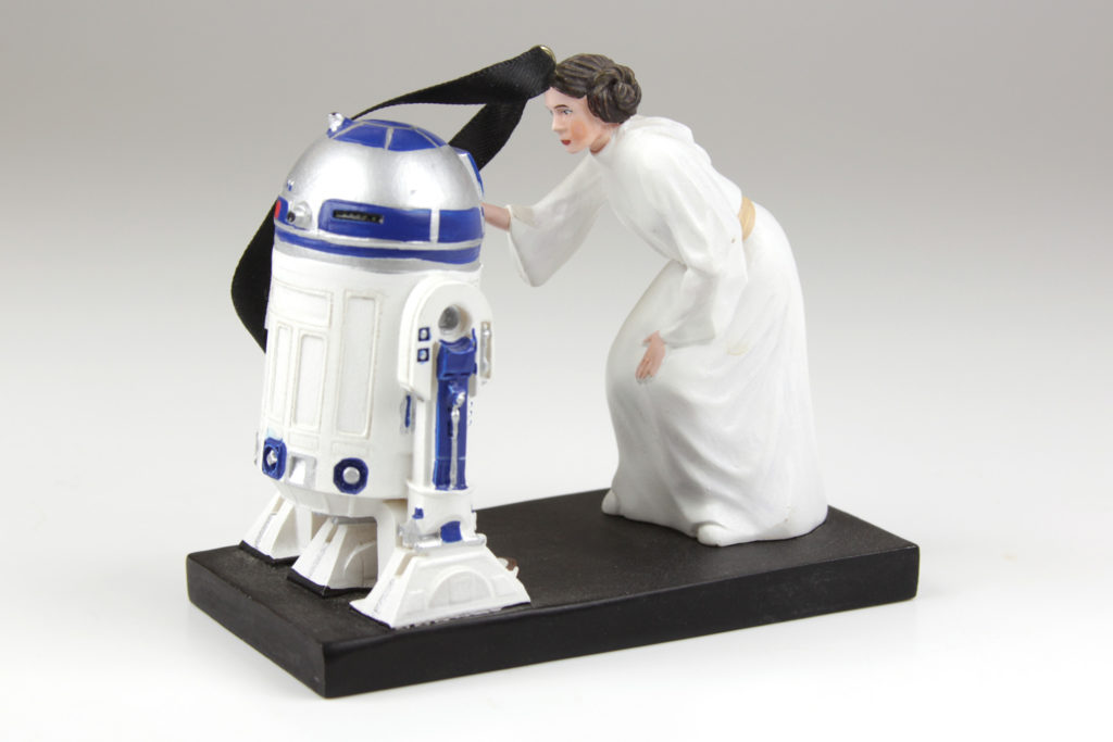 Disney Store Leia and R2-D2 Ornament Sketchbook Ornament Collection