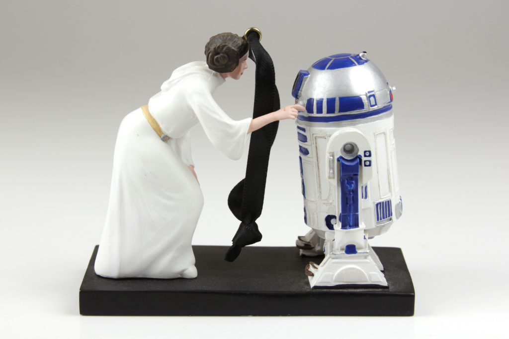 Disney Store Leia and R2-D2 Ornament Sketchbook Ornament Collection