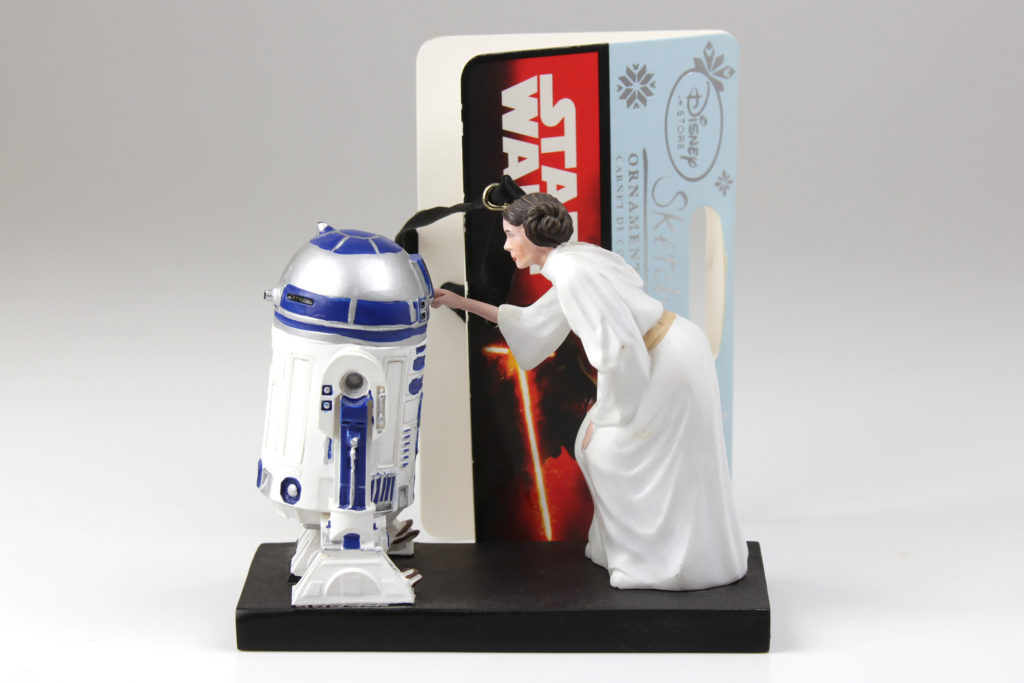 Disney Store Leia and R2-D2 Ornament Sketchbook Ornament Collection