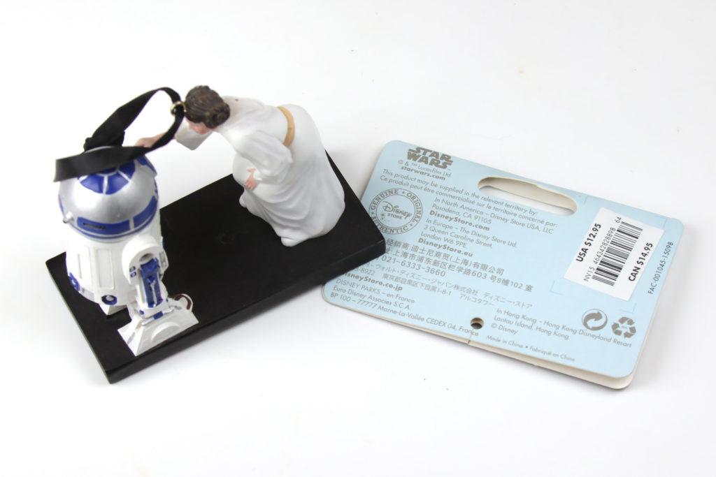 Disney Store Leia and R2-D2 Ornament Sketchbook Ornament Collection