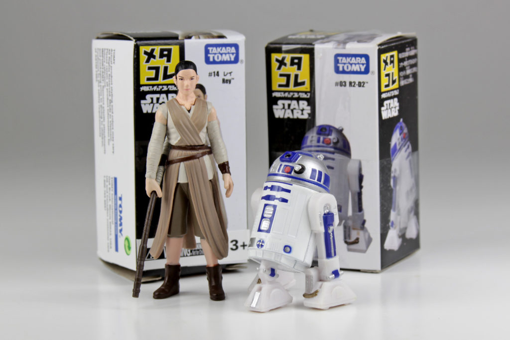 Takara Tomy Rey and R2-D2 die-cast figures