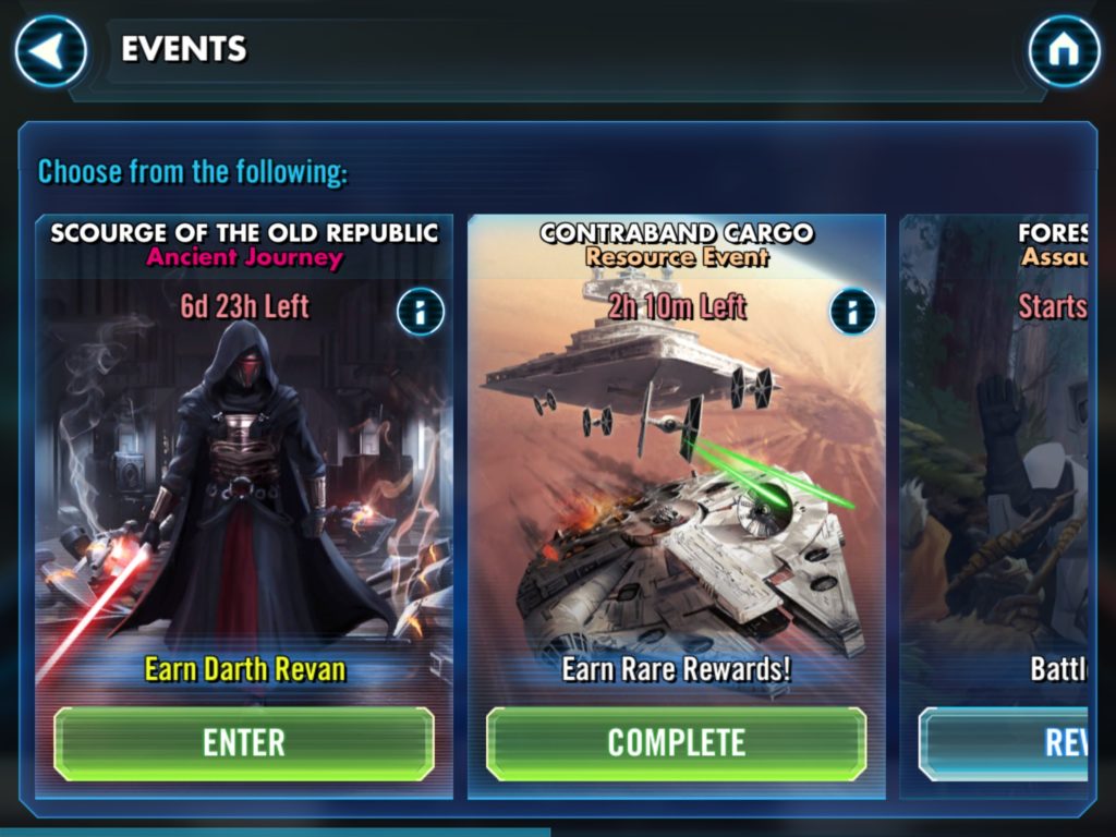 Star Wars Galaxy Of Heroes - Darth Revan event