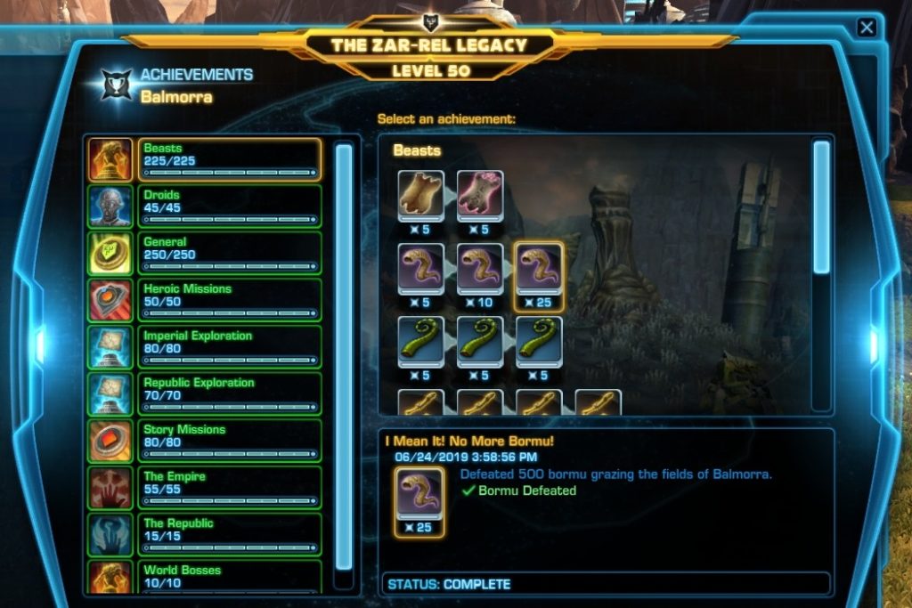 SWTOR - Bormu Achievement