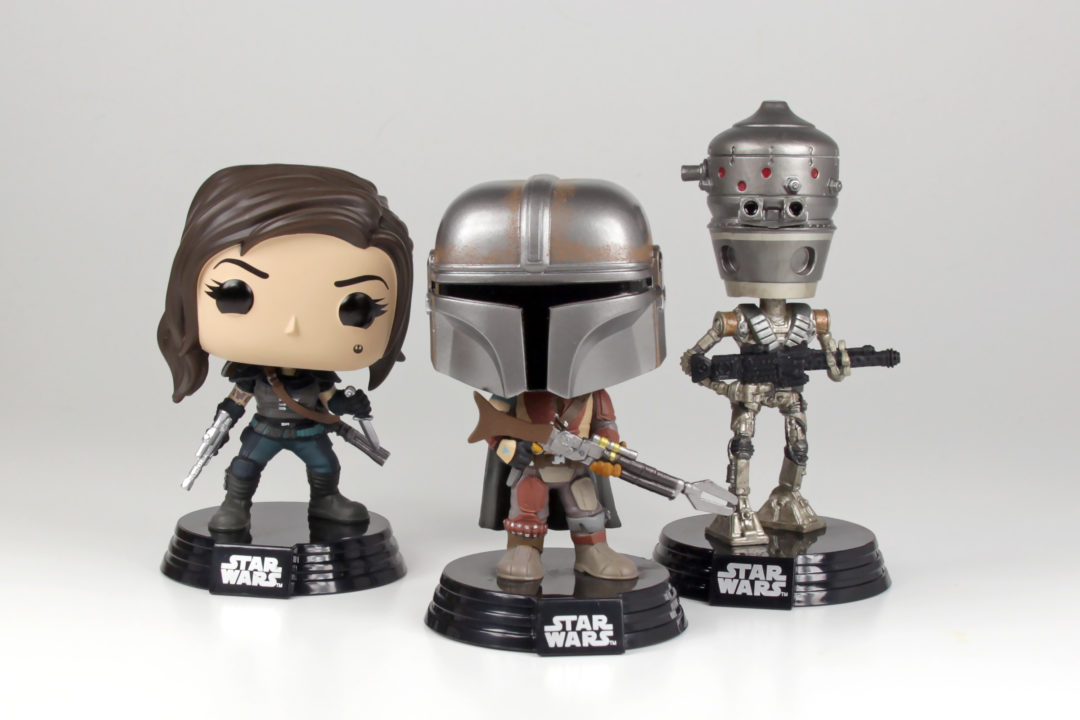 Cara Dune, The Mandalorian, and IG-11 Pop! Vinyl Figures