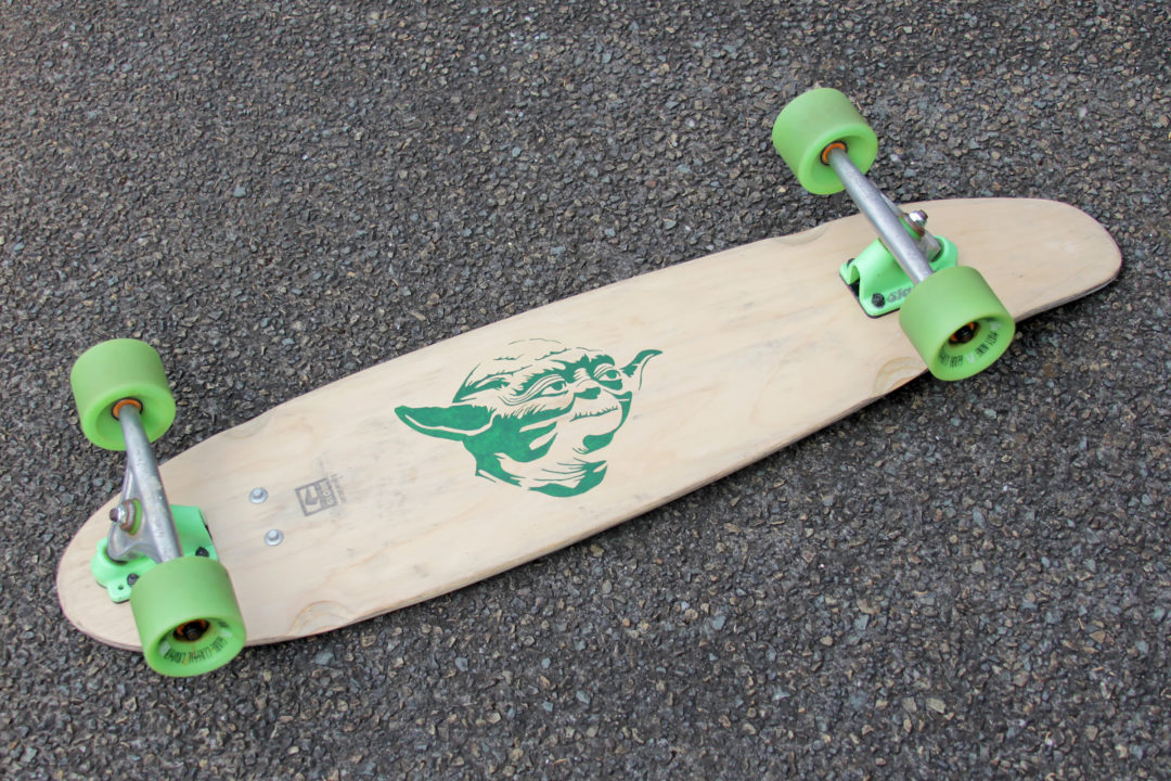 Custom Star Wars Skateboard - Stencil Yoda