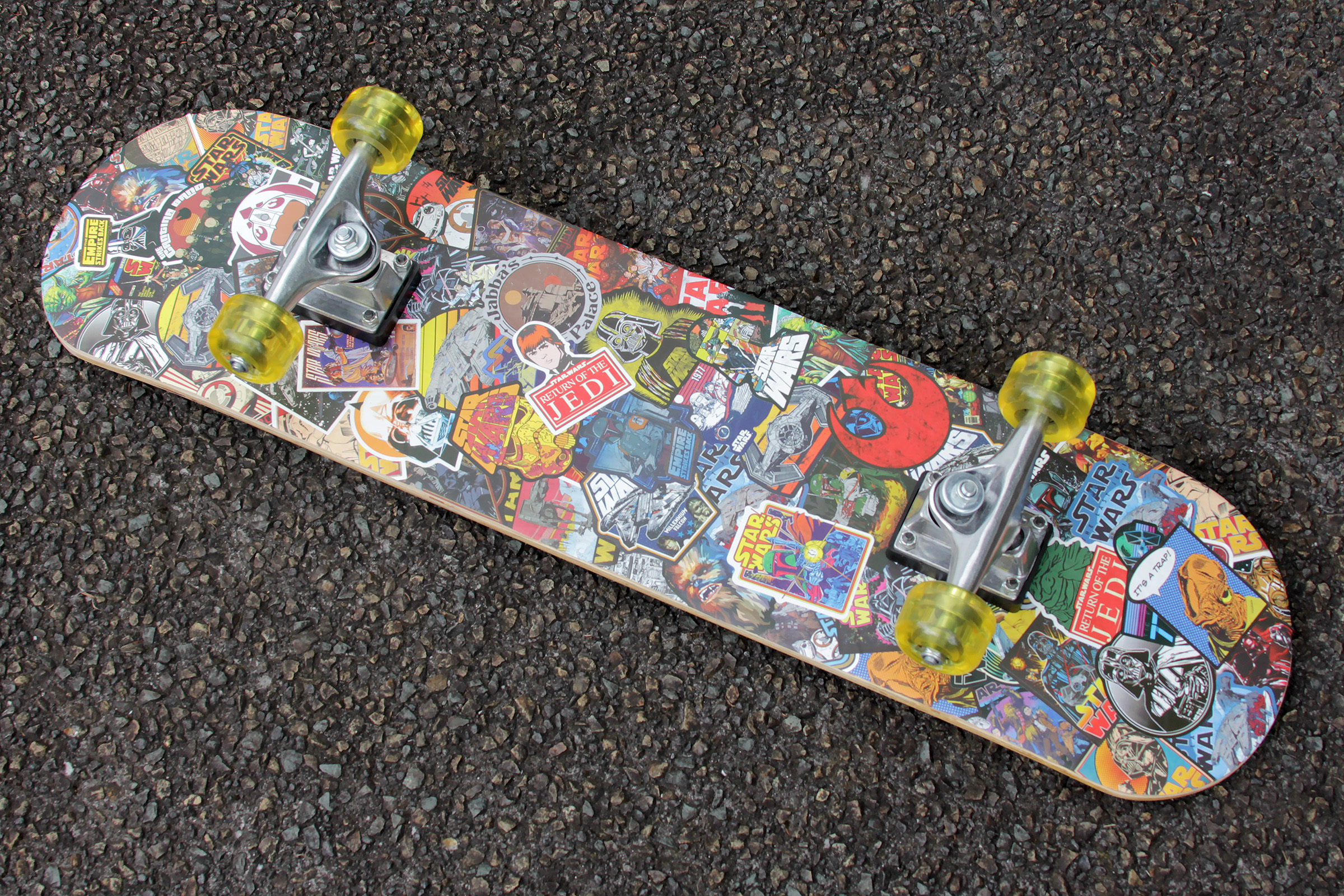 Custom Star Wars sticker montage skateboard