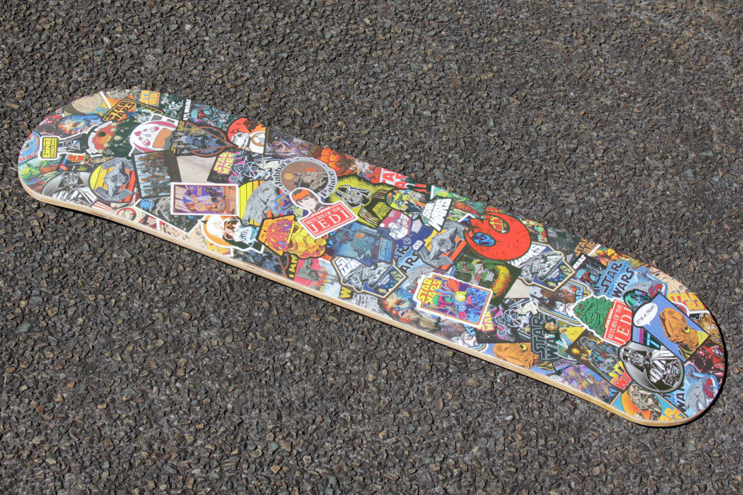 Custom Star Wars sticker montage skateboard