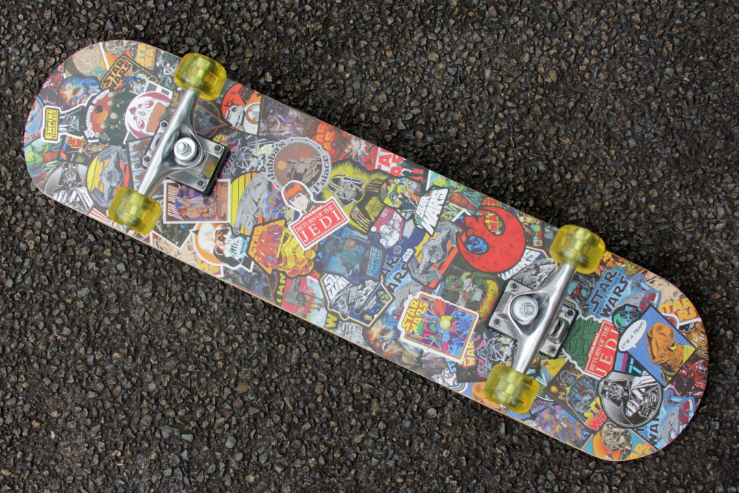 Custom Star Wars sticker montage skateboard