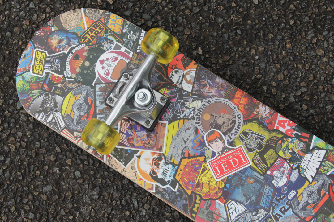 Custom Star Wars sticker montage skateboard