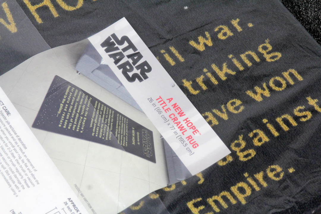 Star Wars Episode IV: A New Hope opening crawl rug