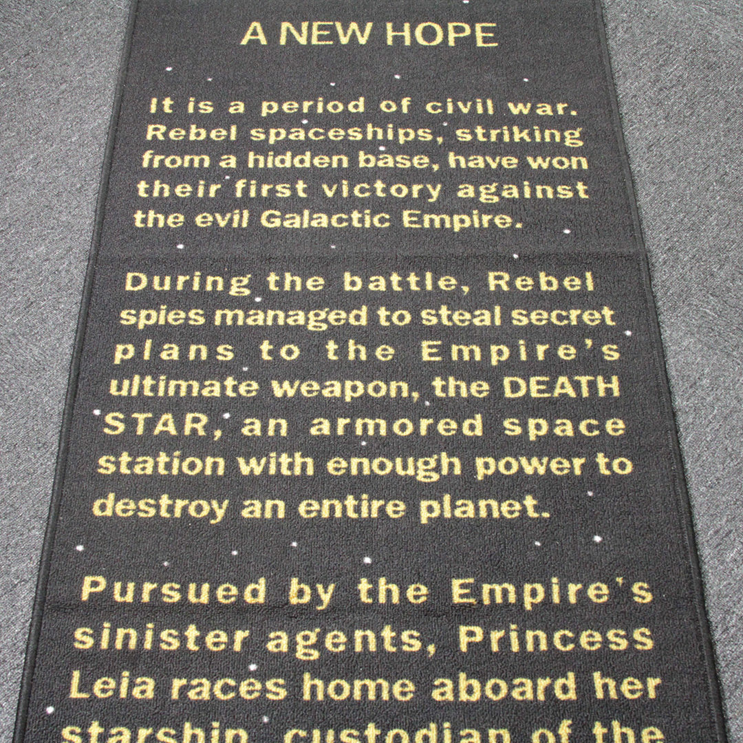 Star Wars Episode IV: A New Hope opening crawl rug