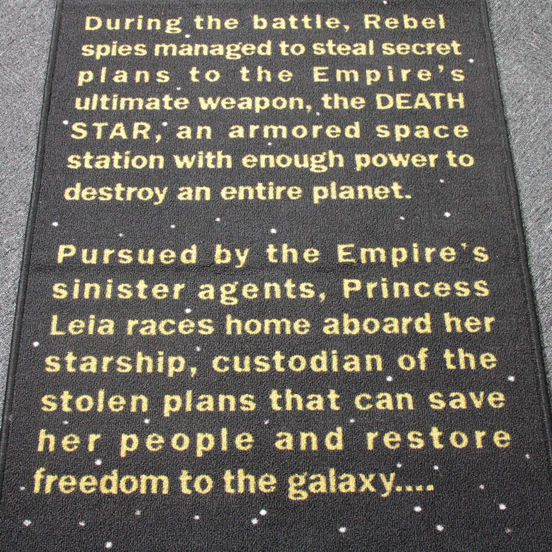 Star Wars Episode IV: A New Hope opening crawl rug