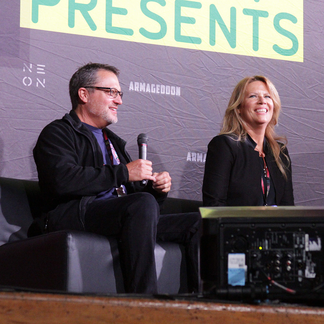 Steve Blum and Mary Elizabeth McGlynn at Jason Isaacs at Auckland Armageddon 2019