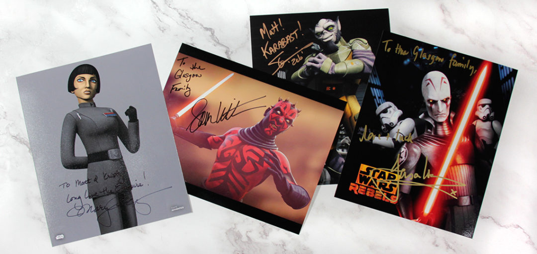 Star Wars Autographs - Mary Elizabeth McGlynn, Sam Witwer, Steve Blum, Jason Isaacs